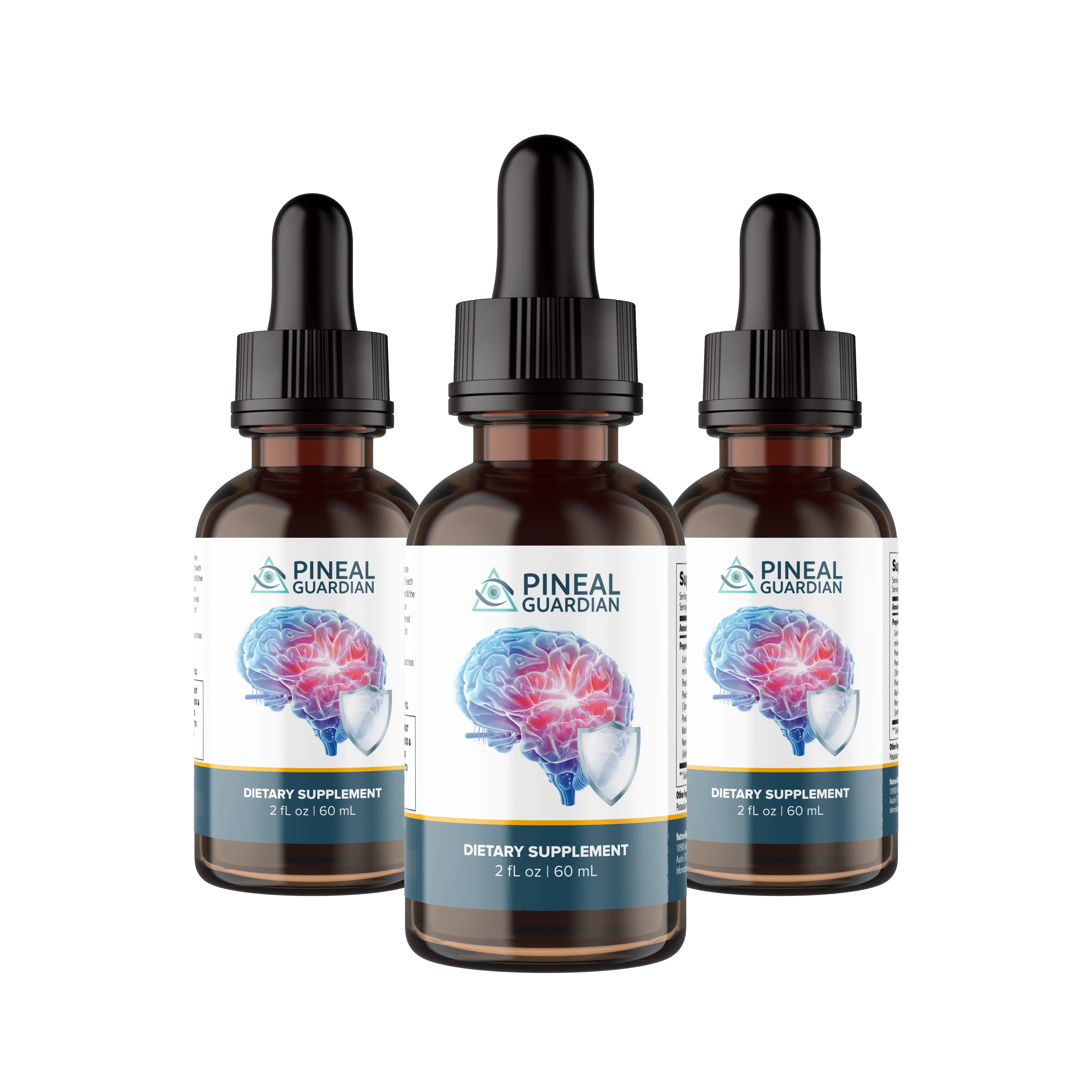 Pineal Guardian supplement bottle for brain detox, better sleep, and pineal gland support – made in the USA